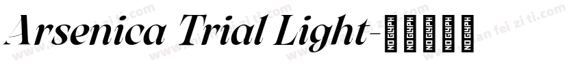 Arsenica Trial Light字体转换